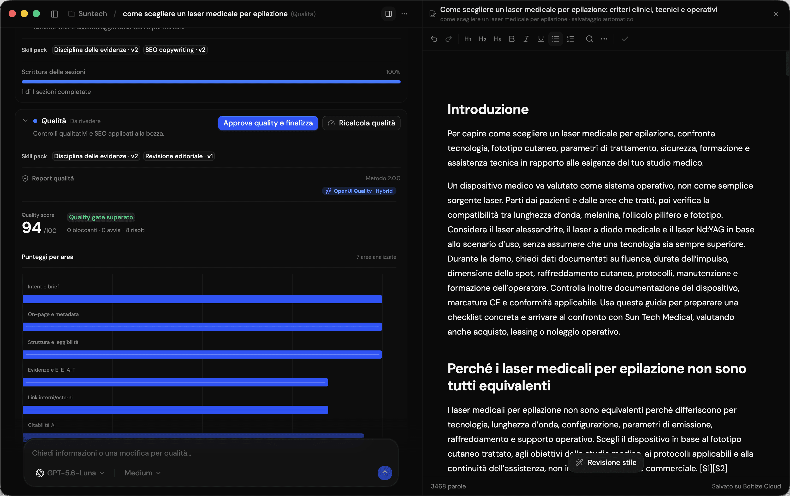 Anteprima dell'app Boltize